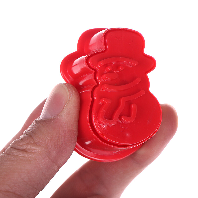 4 vnt. / rinkinys 3D kalėdinių sausainių pjaustyklės sausainių antspaudas sausainių formelei sausainių stūmoklinis pjaustytuvas "pasidaryk pats" kepimo formeles meduoliai