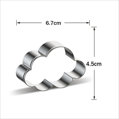 1vnt Moon Star Cloud nerūdijančio plieno sausainių pjaustyklė sausainių formavimui fondant torto dekoravimo priemonė amatų kepimo konditerijos keptuvės keksų tvarsčiai