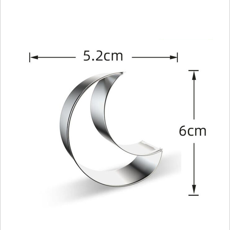1vnt Moon Star Cloud nerūdijančio plieno sausainių pjaustyklė sausainių formavimui fondant torto dekoravimo priemonė amatų kepimo konditerijos keptuvės keksų tvarsčiai