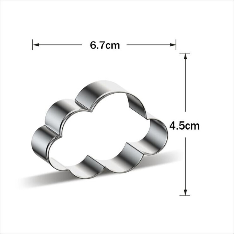 1vnt Moon Star Cloud nerūdijančio plieno sausainių pjaustyklė sausainių formavimui fondant torto dekoravimo priemonė amatų kepimo konditerijos keptuvės keksų tvarsčiai