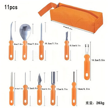 7/10 τμχ Εργαλεία κιτ σκάλισμα κολοκύθας Σετ εργαλείων σκάλισμα κολοκύθας απόκριες Στένσιλ Προμήθειες κοπής κολοκύθας Χαρακτική Κοπή κουζίνας