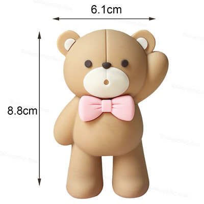 Ανυπομονούμε να περιμένουμε Bear Cake Toppers Μπάλες Boho Birthday Cake Decorations Cake Topper for Baby Shower Wedding Cupcake Toppers