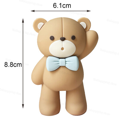 Ανυπομονούμε να περιμένουμε Bear Cake Toppers Μπάλες Boho Birthday Cake Decorations Cake Topper for Baby Shower Wedding Cupcake Toppers