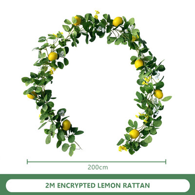 Γιρλάντα Lemon Rattan Κρεμαστό ντεκόρ Υψηλής ποιότητας Διακόσμηση σπιτιού Πλαστικά στολίδια Διακόσμηση Προμήθειες Ψεύτικο φυτό