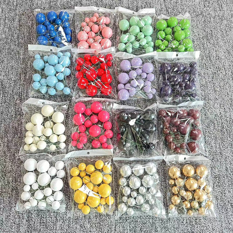 20 de bucăți de decorare pentru tort, bile de argint auriu, decorare pentru tort la mulți ani