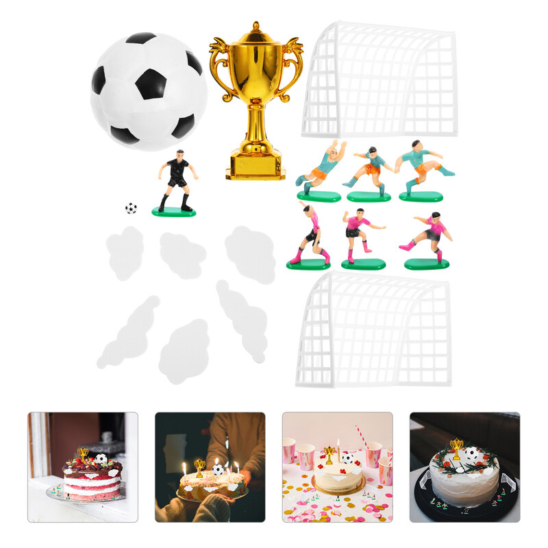 Decoratune Tort Fotbal Trofeu Sport Topper Ziua Nașterii 800X500X300CM Fotbal Toppers Cupcake