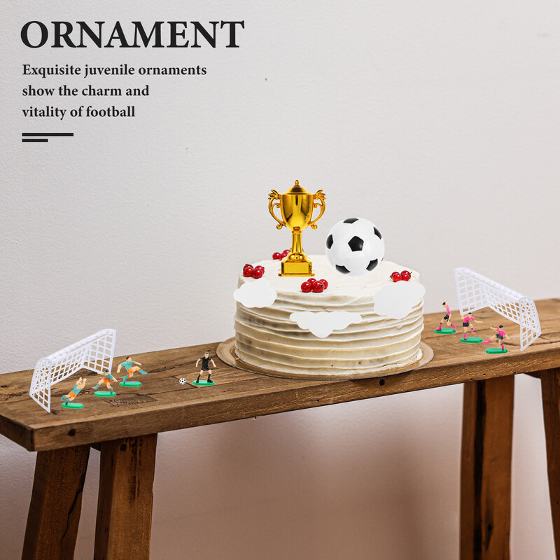 Decoratune Tort Fotbal Trofeu Sport Topper Ziua Nașterii 800X500X300CM Fotbal Toppers Cupcake