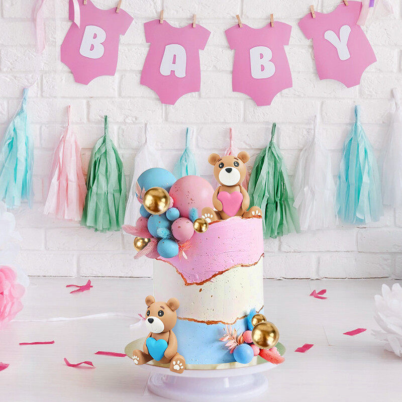 32 de bucăți Topper pentru tort cu bile, cu inserție pentru cupcake, pentru copii, petrecere de aniversare, băiat, fată