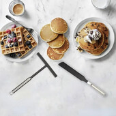 Dispozitiv de împrăștiat crep din oțel inoxidabil Instrument de împrăștiat aluat de clătite Aluat de clătite pentru panificație Spatulă de bucătărie