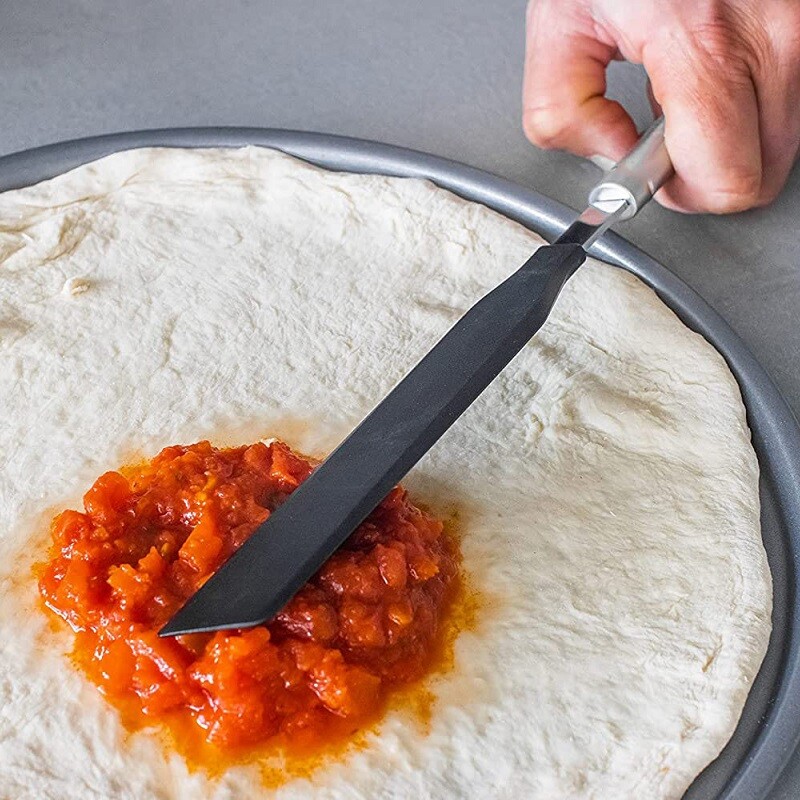 Dispozitiv de împrăștiat crep franțuzesc din oțel inoxidabil Clatite ca aluat Instrumente de întindere clătite ca aluat pentru brutărie Bucătărie + Spatulă