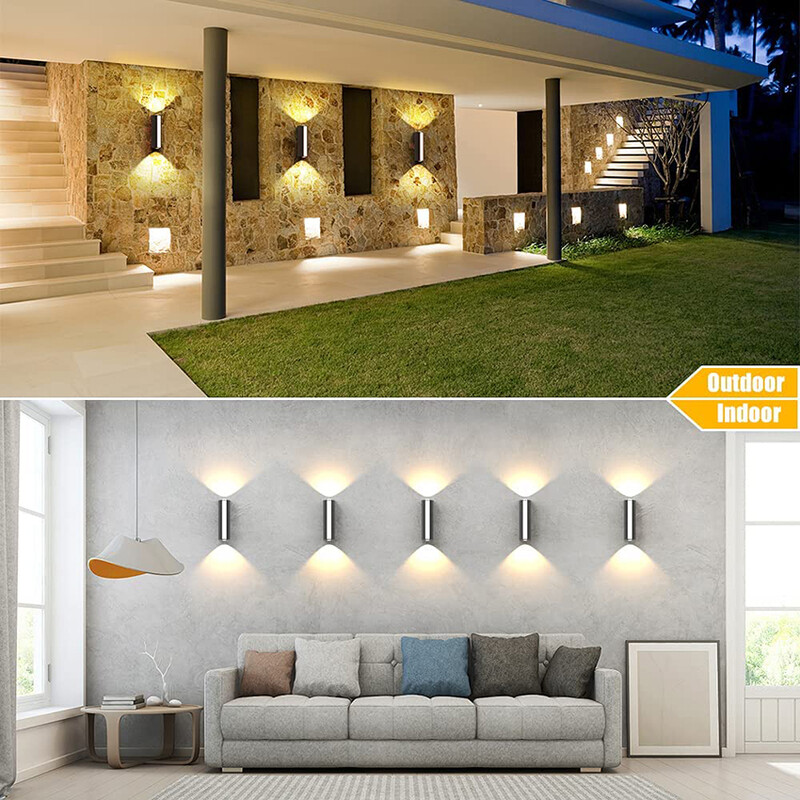 LED 12W Lampă de perete impermeabilă în aer liber Lampă de verandă Aplice de grădină LED de perete Corp de iluminat de curte Iluminat de decor exterior