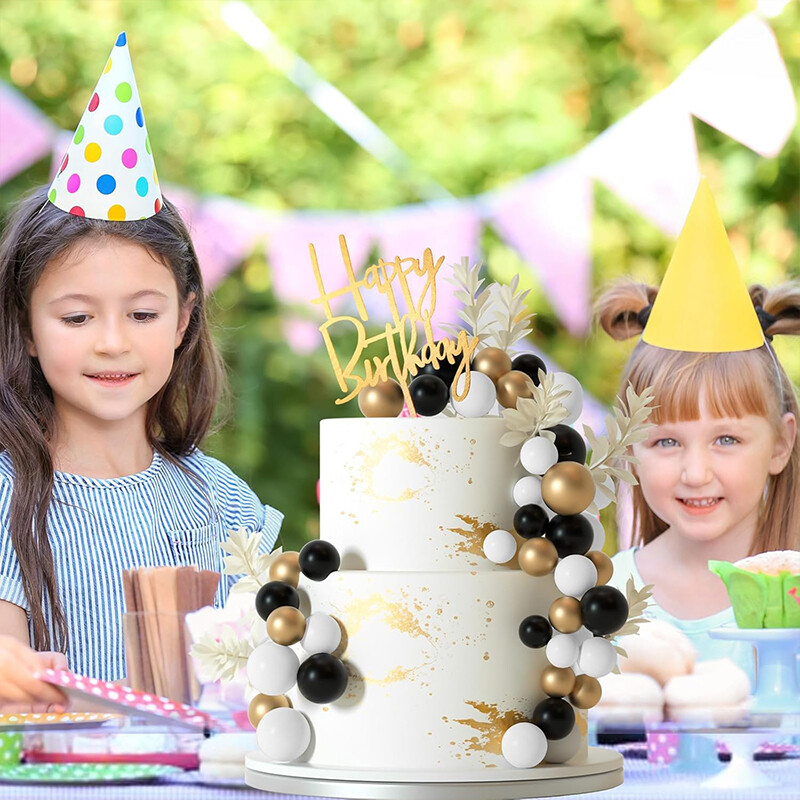 20 de bucăți decorațiuni pentru tort cu bile din așchie, inserție pentru tort cu bile din spumă, decorațiuni pentru cupcake, pentru aniversarea nunții, pentru petrecerea de naștere.