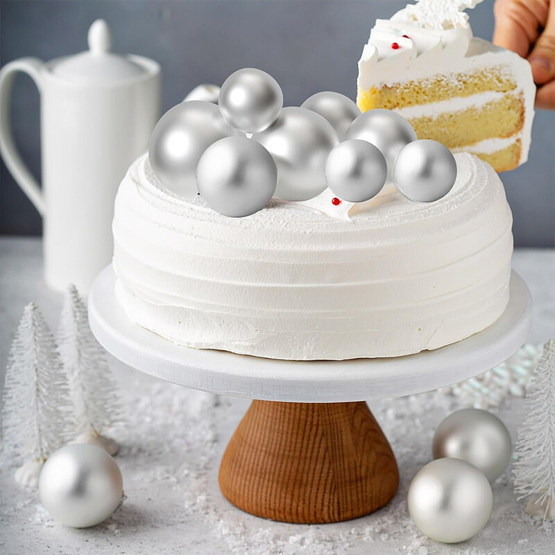 20 de bucăți decorațiuni pentru tort cu bile din așchie, inserție pentru tort cu bile din spumă, decorațiuni pentru cupcake, pentru aniversarea nunții, pentru petrecerea de naștere.