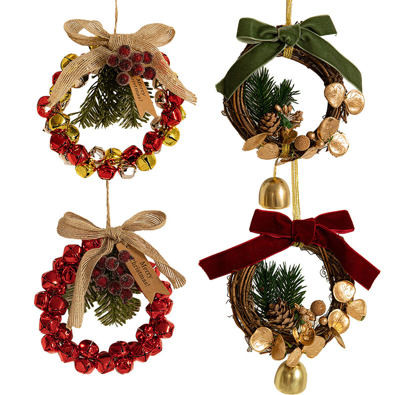Coroana de clopoței de Crăciun Decoratiuni de Crăciun Fericit Ornament de pandantiv pentru brad de Crăciun pentru petrecerea de Crăciun Cadouri de Revelion 2025