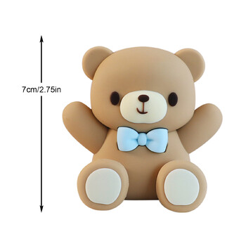 3D Bear Cake Toppers Bear Cake Decorations for Boy Girl Shower Baby Shower πάρτι γενεθλίων