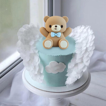 3D Bear Cake Toppers Bear Cake Decorations for Boy Girl Shower Baby Shower πάρτι γενεθλίων