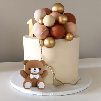 3D Bear Cake Toppers Bear Cake Decorations for Boy Girl Shower Baby Shower πάρτι γενεθλίων