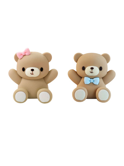 3D Bear Cake Toppers Bear Cake Decorations for Boy Girl Shower Baby Shower πάρτι γενεθλίων