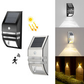 Solar Power Outdoor LED φωτιστικό τοίχου PIR Αισθητήρας κίνησης Auto Control Αδιάβροχο IP65 για Διακόσμηση βεράντας αυλής περίφραξης κήπου