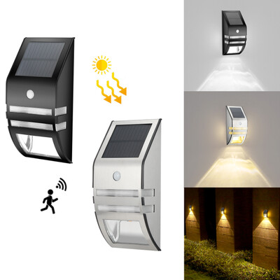 Lampă de perete cu LED de exterior cu energie solară Senzor de mișcare PIR Control automat impermeabil IP65 pentru gard de grădină pentru decorarea curții