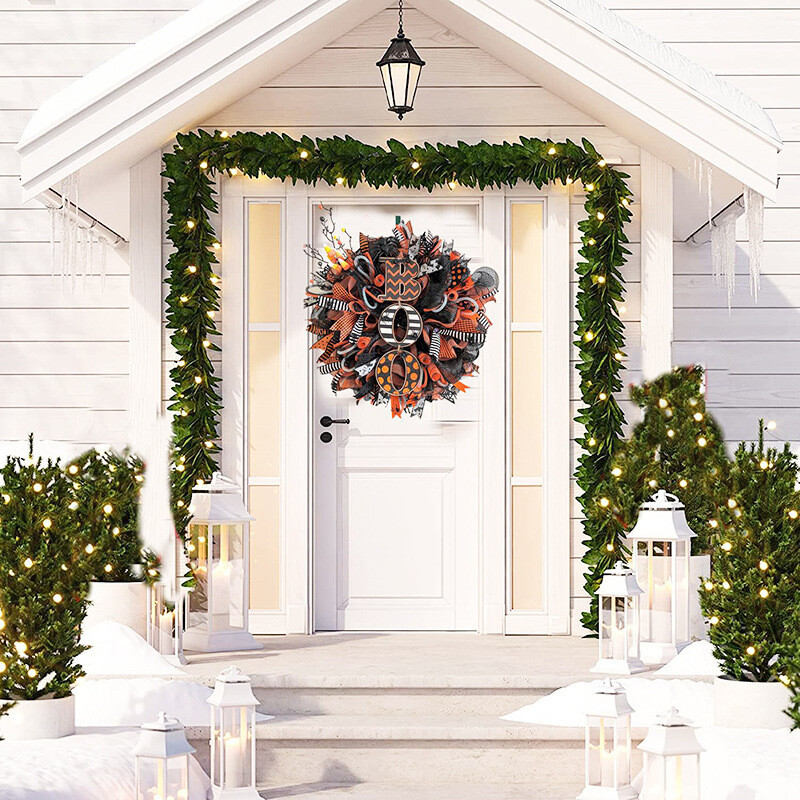 Decoratiuni coroane de Halloween Atmosferă Ușă din față Accesorii pentru agățat Pandantiv Ornament de groază în aer liber Rechizite pentru festivaluri