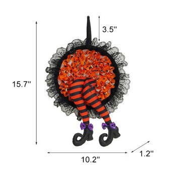 Венец за крака на вещица Хелоуин Венец за врата Хелоуин Окачване на стена Ужасяваща атмосфера Декорация Парти Декорация на къща с духове