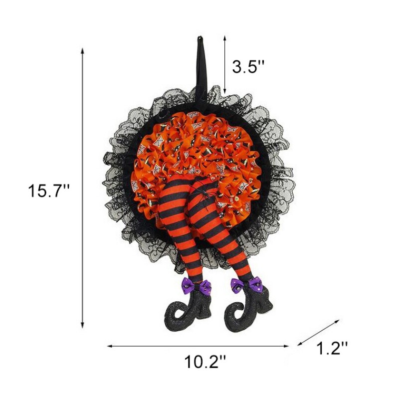 Halloweeni nõia jalgade pärg Halloweeni uksepärg Seinale riputatav hirmuäratav atmosfääri kaunistus pidu kummituslik maja sisustus