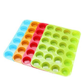 Tava pentru brioșe din silicon cu 24 de cești și tigaie pentru copt pentru prăjituri, forma rotundă pentru prăjituri antiaderente, mini tavă pentru brioșe.