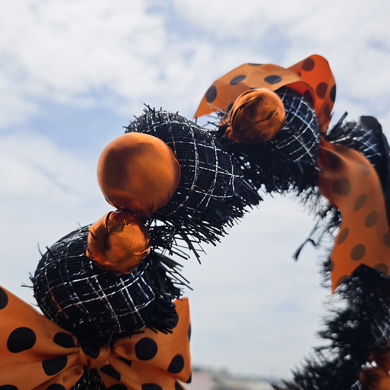 Helovino girliandos kabantys durys, dvi kojos, oranžinis moliūgų vainikas, vaiduoklių namas, pakabukas vaiduoklis festivalis Siaubo vakarėlis kabantis ornamentas