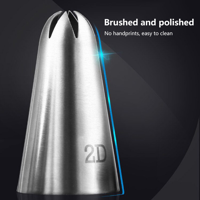 6 buc. Duze din oțel inoxidabil Duze pentru patiserie Vârfuri pentru țevi Duze pentru cremă pentru decorarea brioșelor și cupcakes-urilor