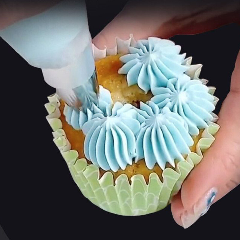 6 buc. Duze din oțel inoxidabil Duze pentru patiserie Vârfuri pentru țevi Duze pentru cremă pentru decorarea brioșelor și cupcakes-urilor