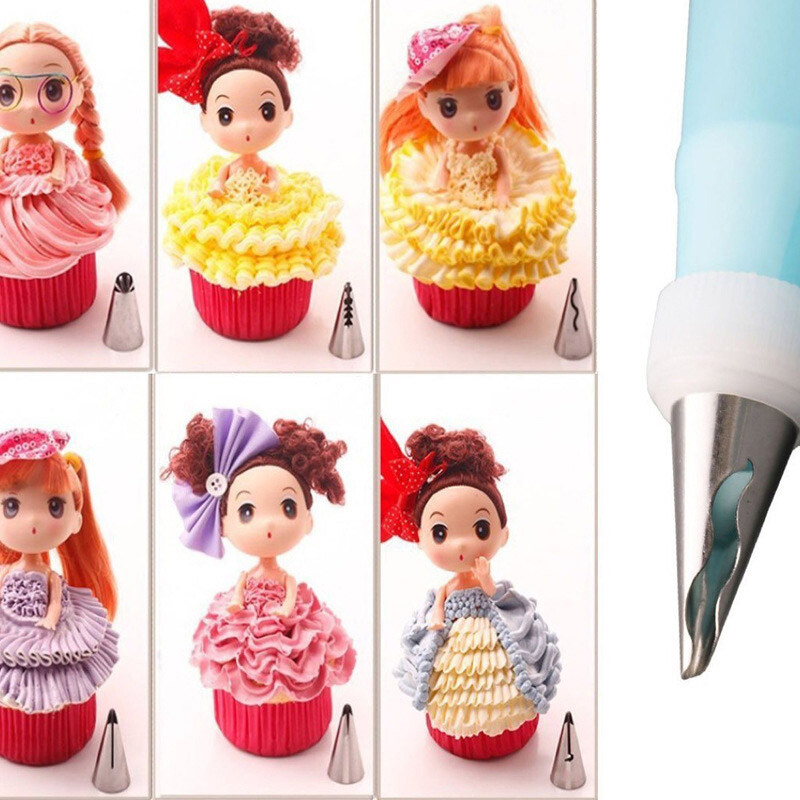 7 vnt./komplektas Vestuviniai Rusiški purkštukai Tešlos sijonas Glajus vamzdeliai Antgaliai Tešlos dekoravimo patarimai Tortų keksiukų dekoravimo įrankiai