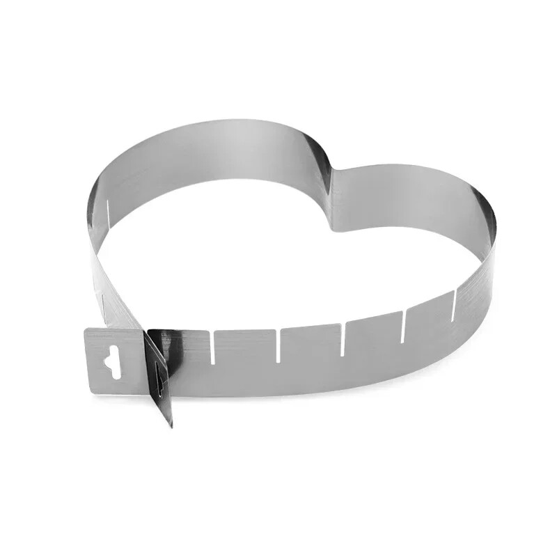 Mucegai ajustabil pentru mousse, cerc, inimă de dragoste, pentru prăjituri, din oțel inoxidabil, pentru copt, accesorii pentru deserturi de bucătărie, instrument pentru decorarea prăjiturii