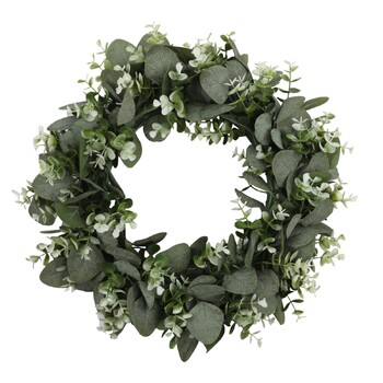 Greenery Wheath Висулка Door Leaves Decor Home Wedding Floral Ornament Tool 45cm/17.72 Inch Голям Коледен венец Outdoor 60