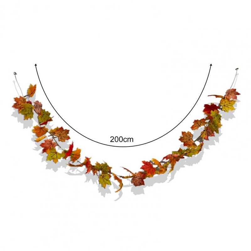 Realistiška klevo lapų girlianda židinys girlianda girlianda rudens klevo lapų girlianda Realistiškas Padėkos dienos namams rinkinys rudeniui