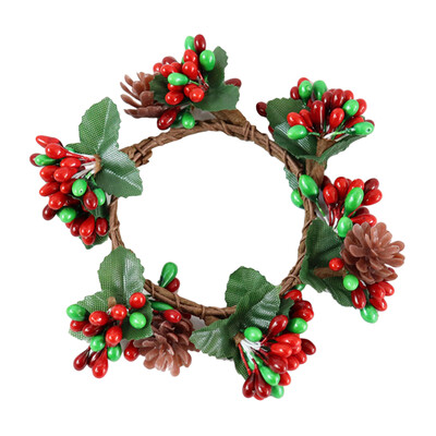 Mini mākslīgais Ziemassvētku kronis, viltoti priedes zari, Ziemassvētku egļu vītnes, kuloni, priekšējo durvju sienu dekorācijas
