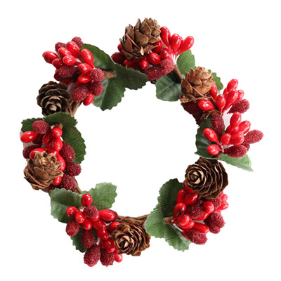 Mini mākslīgais Ziemassvētku kronis, viltoti priedes zari, Ziemassvētku egļu vītnes, kuloni, priekšējo durvju sienu dekorācijas