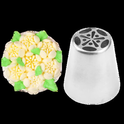 1 vnt rusiško glajaus vamzdelių antgaliai Tulpės nerūdijančio plieno gėlių kreminis pyragas Tešlos antgaliai Lapų purkštukai Silikoninis maišelis Cupcake DIY