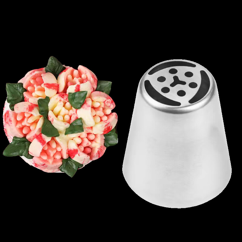 1 vnt rusiško glajaus vamzdelių antgaliai Tulpės nerūdijančio plieno gėlių kreminis pyragas Tešlos antgaliai Lapų purkštukai Silikoninis maišelis Cupcake DIY