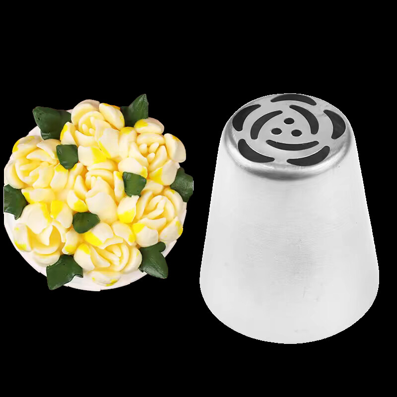 1 vnt rusiško glajaus vamzdelių antgaliai Tulpės nerūdijančio plieno gėlių kreminis pyragas Tešlos antgaliai Lapų purkštukai Silikoninis maišelis Cupcake DIY