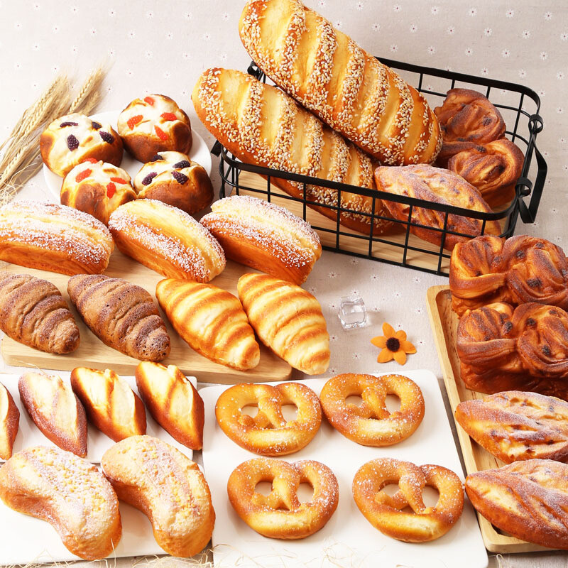 Simulare de pâine artificială Model alimentar gogoașă falsă Decor pentru casă Magazin de prăjituri Vitrine de panificație Recuzită pentru fotografie Decor de masă