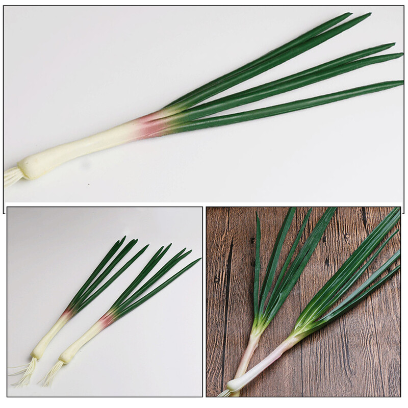 Model de ceapă simulată Decoratiuni cu legume artificiale Scalai realiste Modele de ornamente Ceapă verde falsă
