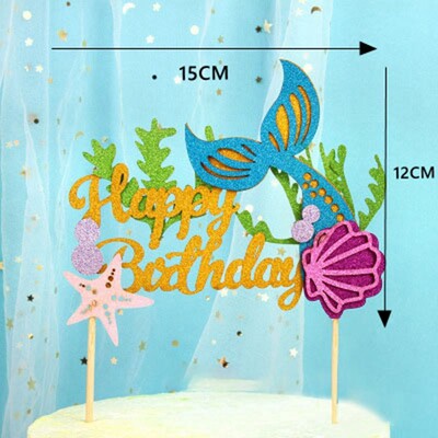 Ocean Fish Octopus Turtle Whales Cake Topper Birthday Sea Animal Cake Διακόσμηση πάρτι γενεθλίων Παιδικό δώρο Διακόσμηση κέικ ντους μωρού