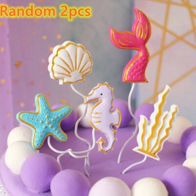 Ocean Fish Octopus Turtle Whales Cake Topper Birthday Sea Animal Cake Διακόσμηση πάρτι γενεθλίων Παιδικό δώρο Διακόσμηση κέικ ντους μωρού