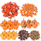 Mini Simulation Artificial Pumpkin Happy Halloween Decoration Prop Φθινοπωρινή συγκομιδή στεφάνι Φθινοπωρινή διακόσμηση γάμου Ημέρα των Ευχαριστιών