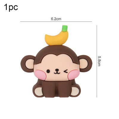 Safari Animal Cake Toppers Cute Lion Giraffe Monkey Topper Happy Birthday Cupcake Topper for Kids Jungle Birthday Party Cake Flag Decor