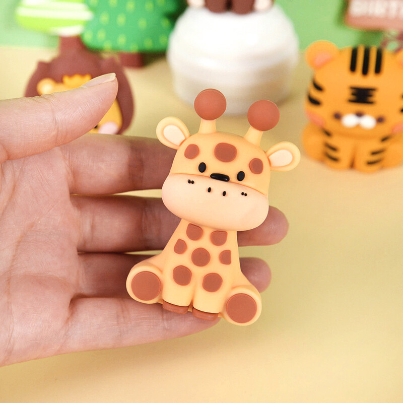 „Safari“ gyvūnų pyrago keptuvės Mielos liūto žirafos beždžionės su gimtadieniu tortų keptuvės vaikams Džiunglių gimtadienio vakarėlio torto vėliavėlės dekoras