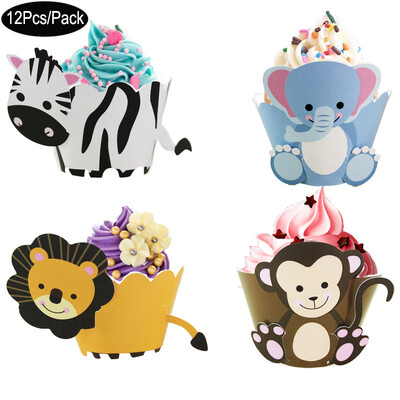 7 tk troopiliste palmilehtedega koogikatted Hawaii jaoks Luau koogivalik Loomade džungliteemaline metsik ühe sünnipäevapeo tordikaunistus