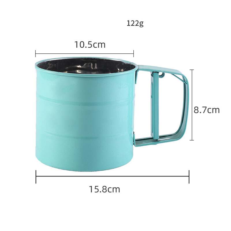 Sită de făină din oțel inoxidabil Sită de făină portabilă semiautomată Sită de făină presată manual Sită de zahăr Instrument de coacere Sită de făină