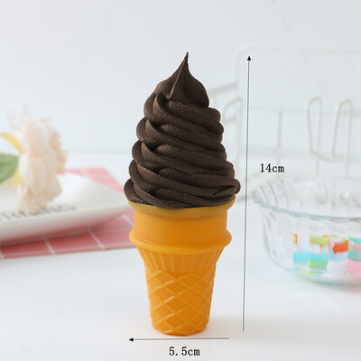 Simulation Crispy Ice Cream Model Realistic Artificial Food Model Fake Food Dessert Ice Cream Cone Photography Διακοσμητικά στηρίγματα